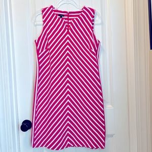 Talbots Pink & White Striped Dress